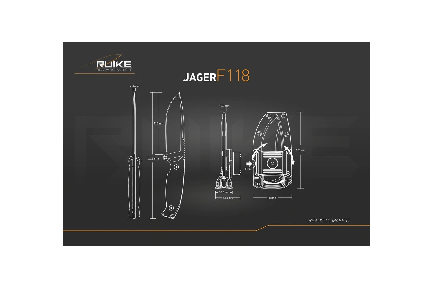 Ruike F118B Jager Noir - 223mm 6 Ruike F118B Jager Noir - 223mm – Image 4