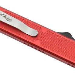 Golgoth G11BS3 Rouge. Couteau Automatique OTF Lame Double Tranchant Avec Serrations En Acier D2 Manche Aluminium Rouge Et Fibre De Carbone -Kansept shop G11BS3 3.jpg 1440x960 1