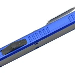 Golgoth G11BS4 Bleu. Couteau Automatique OTF Lame Double Tranchant Avec Serrations En Acier D2 Manche Aluminium Bleu Et Fibre De Carbone -Kansept shop G11BS4 3.jpg 1440x960 1
