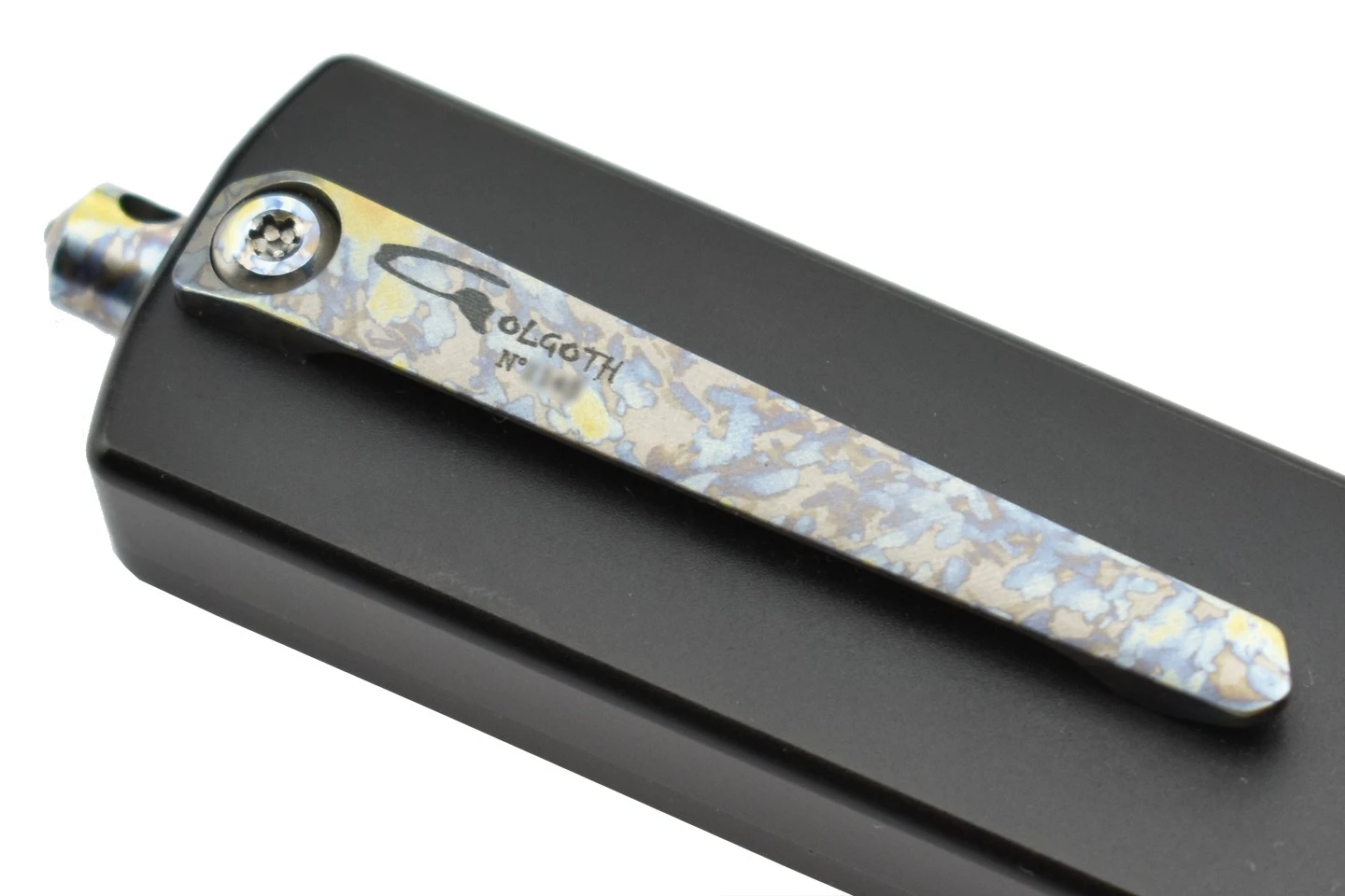 Golgoth G12DT+ Couteau Automatique Lame Double Tranchant Acier D2 Manche Aluminium 4 Golgoth G12DT+ Couteau Automatique Lame Double Tranchant Acier D2 Manche Aluminium – Image 2