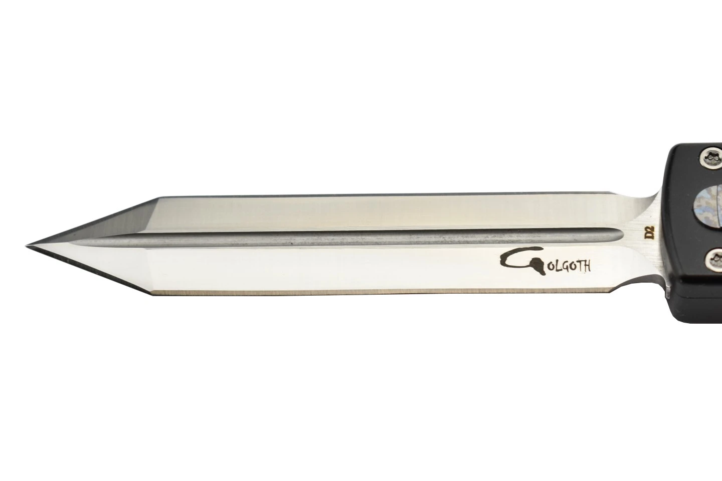 Golgoth G12G+ Couteau Automatique Lame Glaive Double Tranchant Acier D2 Manche Aluminium 4 Golgoth G12G+ Couteau Automatique Lame Glaive Double Tranchant Acier D2 Manche Aluminium – Image 2