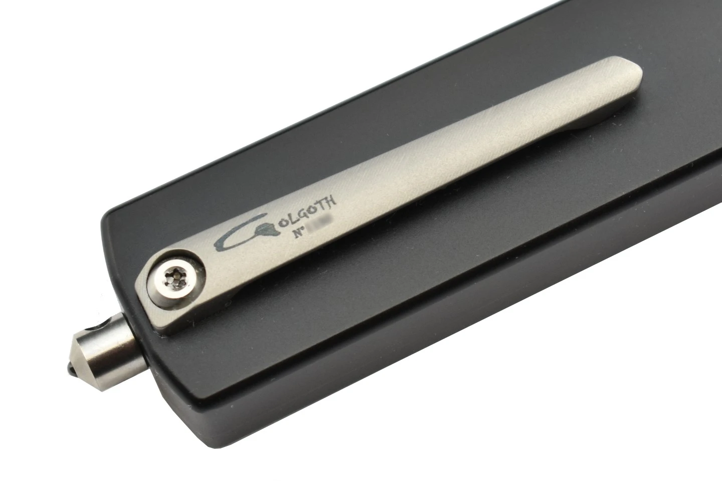 Golgoth G12G Couteau Automatique Lame Glaive Double Tranchant Acier D2 Manche Aluminium 9 Golgoth G12G Couteau Automatique Lame Glaive Double Tranchant Acier D2 Manche Aluminium – Image 7