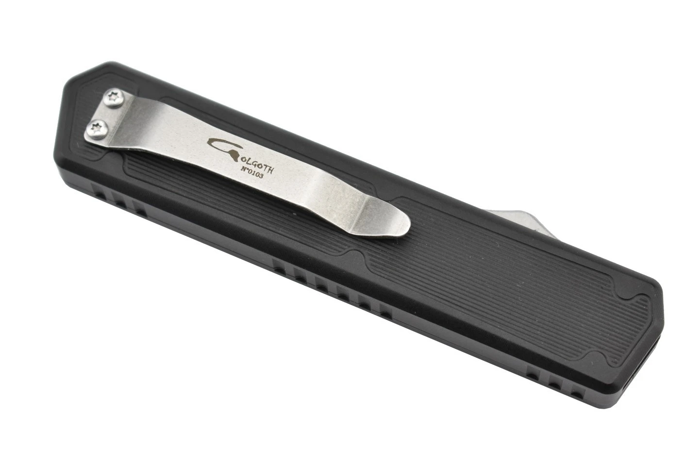 Golgoth G6CF Fibre De Carbone Automatique OTF Lame Acier D2, Manche Insert Fibre De Carbone 7 Golgoth G6CF Fibre De Carbone Automatique OTF Lame Acier D2, Manche Insert Fibre De Carbone – Image 5