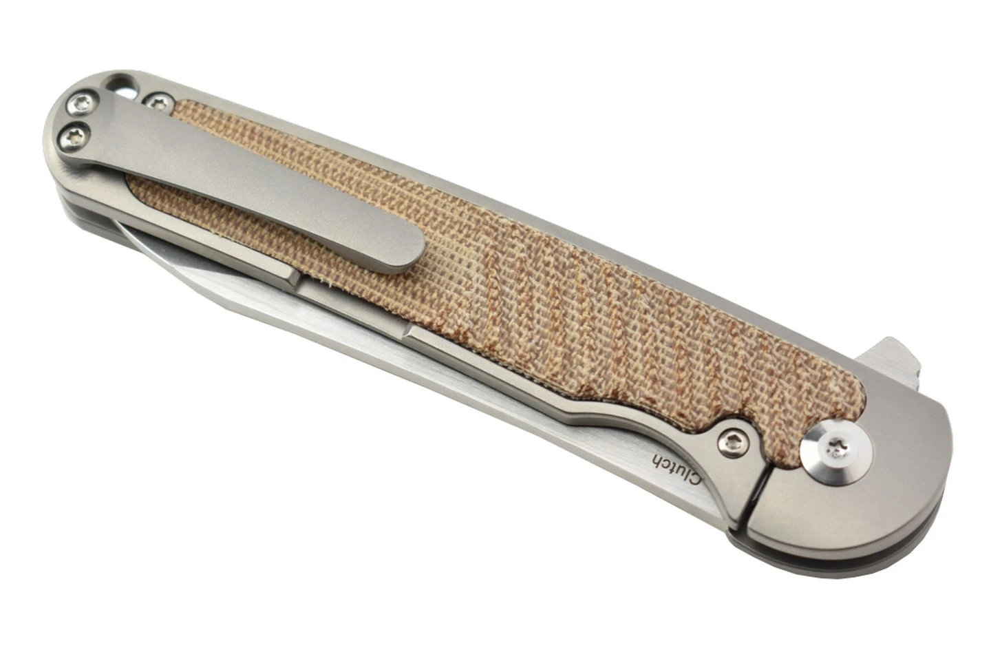 Kizer Ki4556A3 Clutch Lame Acier S35VN Manche Micarta Par Carlos Elstner 7 Kizer Ki4556A3 Clutch Lame Acier S35VN Manche Micarta Par Carlos Elstner – Image 5