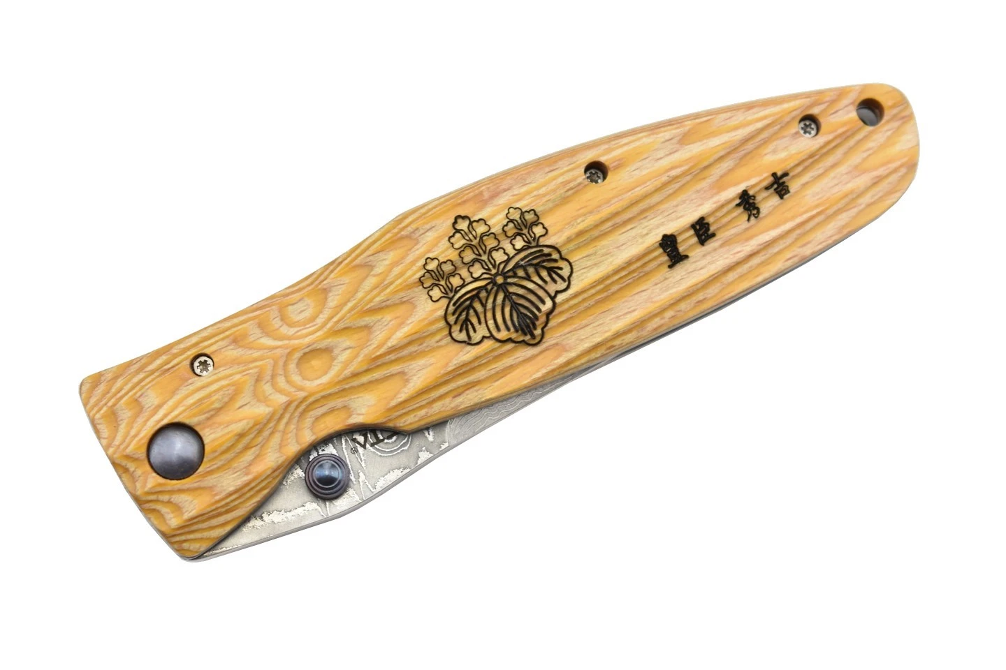 Mcusta MC-182D Sengoku Damas Pakka Wood Jaune 7 Mcusta MC-182D Sengoku Damas Pakka Wood Jaune – Image 5