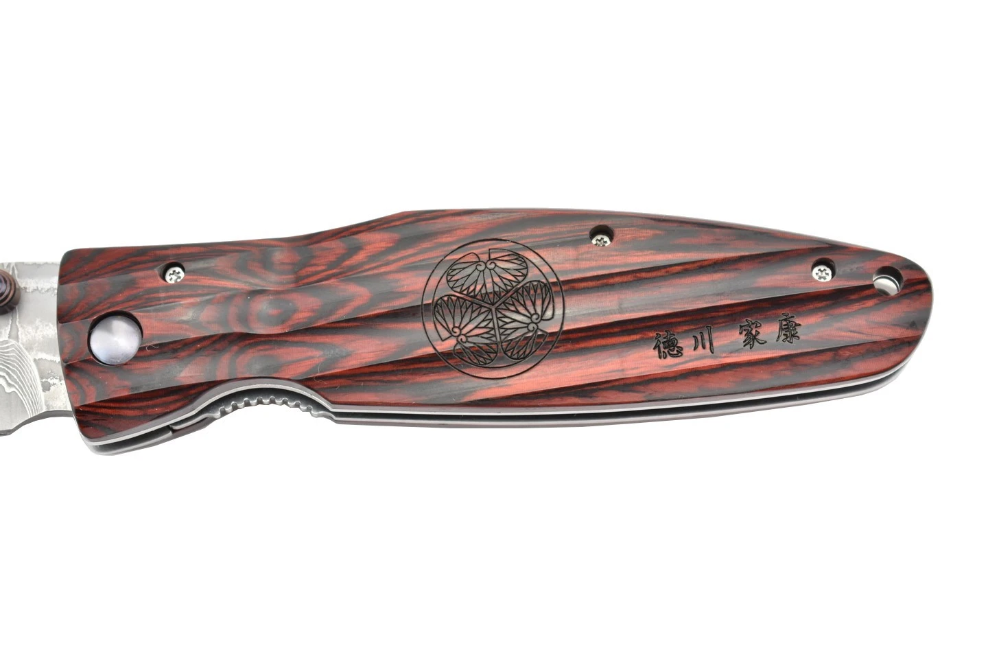 Mcusta Sengoku MC-183D Damas Pakka Wood Rouge 6 Mcusta Sengoku MC-183D Damas Pakka Wood Rouge – Image 4