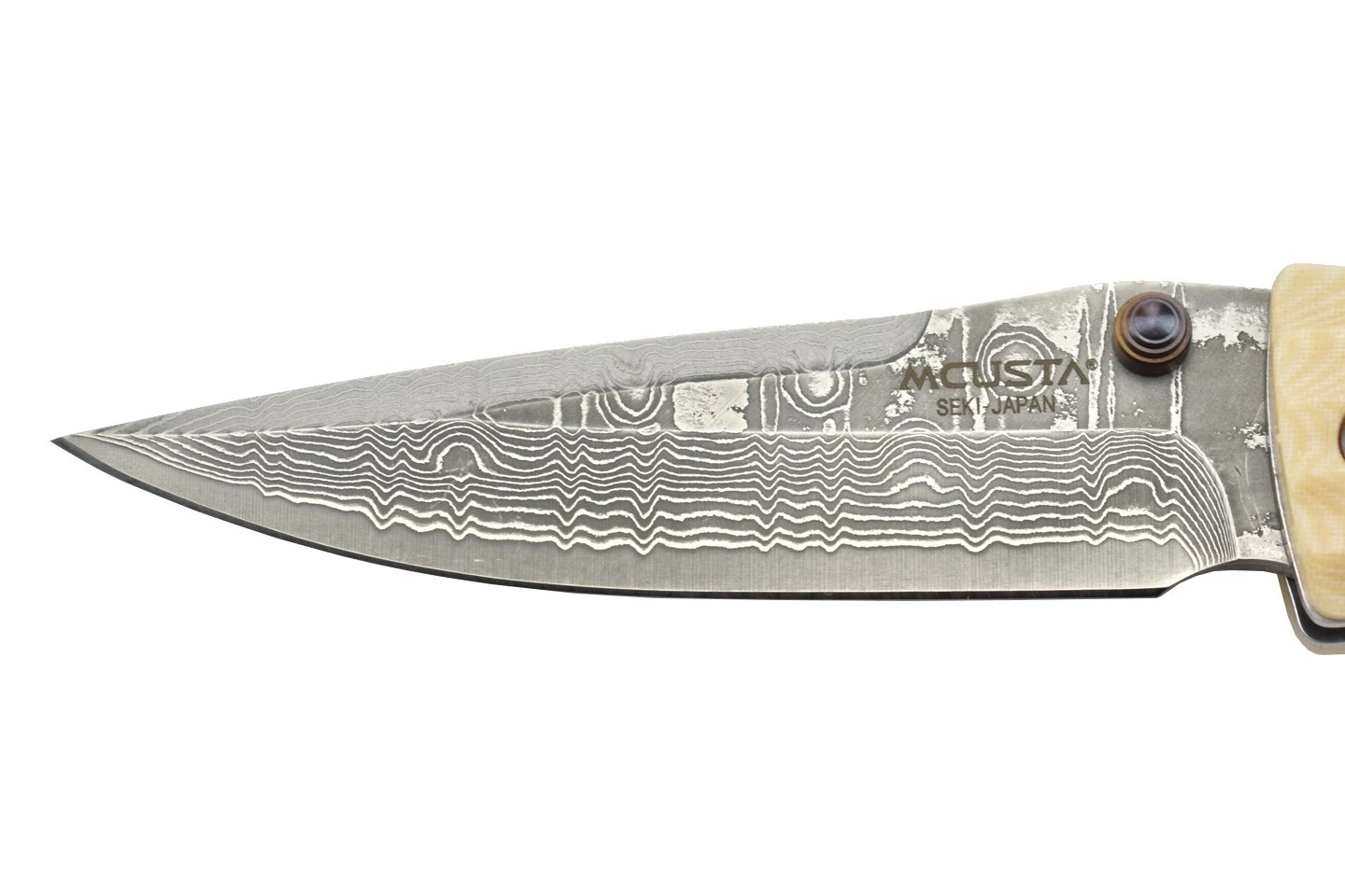 Mcusta Sengoku MC-185D Damas Micarta Blanc 4 Mcusta Sengoku MC-185D Damas Micarta Blanc – Image 2