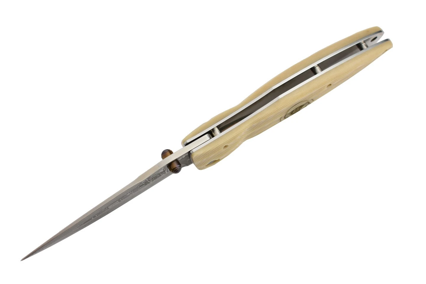Mcusta Sengoku MC-185D Damas Micarta Blanc 6 Mcusta Sengoku MC-185D Damas Micarta Blanc – Image 4