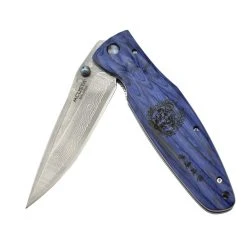 Mcusta MC-186D Manche Pakka Wood Bleu Et Lame Damas -Kansept shop MC186D 9.jpg 1440x960 1