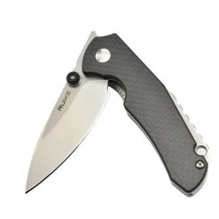 Ruike P671-CB Noir Couteau De Poche Lame Acier 14C28N Manche G10 Et Fibre De Carbone -Kansept shop P671CB 8.jpg 1440x960 1