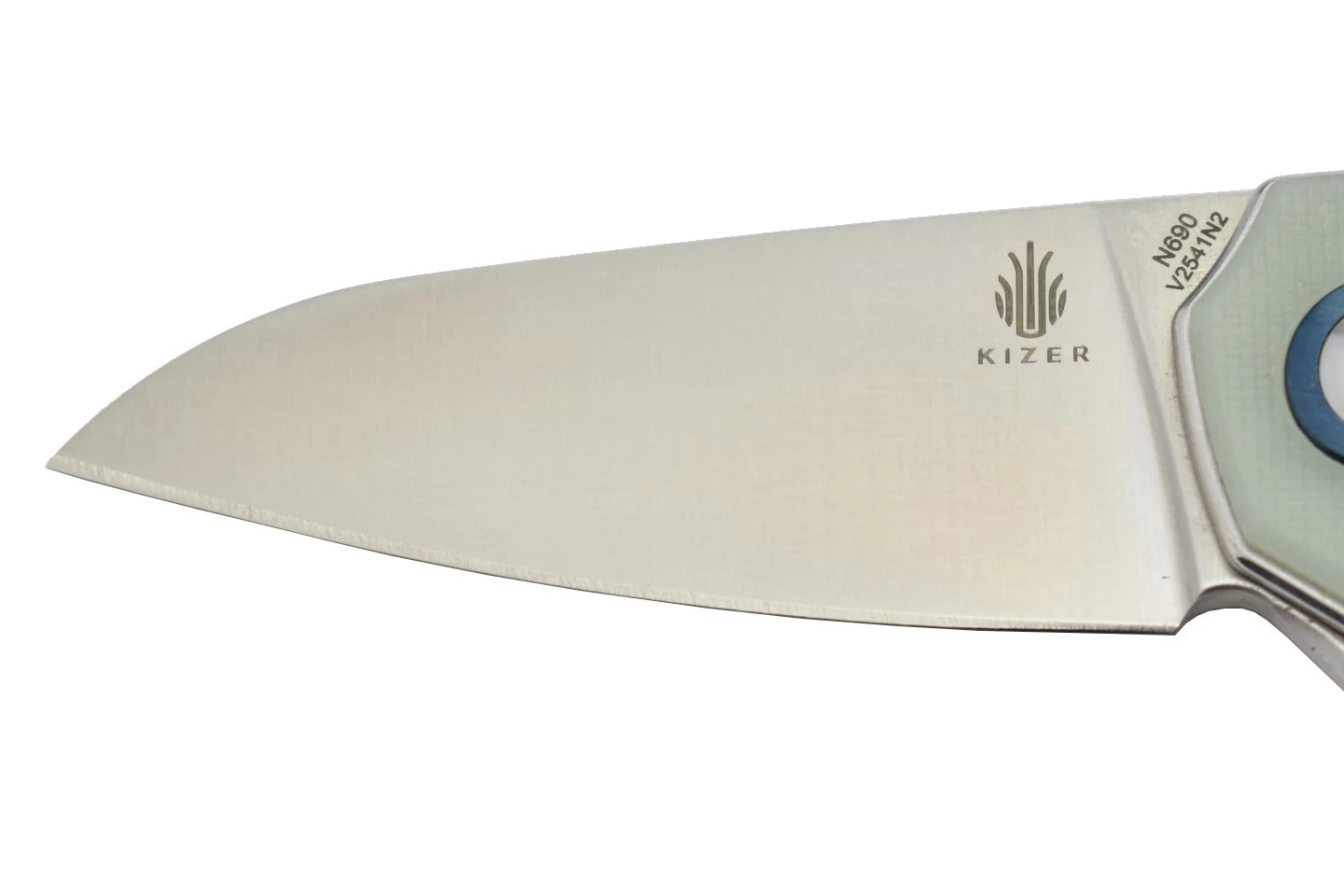 Kizer V2541N2 Lieb Par Azo Lame Acier N690 Manche G10 Translucide 7 Kizer V2541N2 Lieb Par Azo Lame Acier N690 Manche G10 Translucide – Image 5