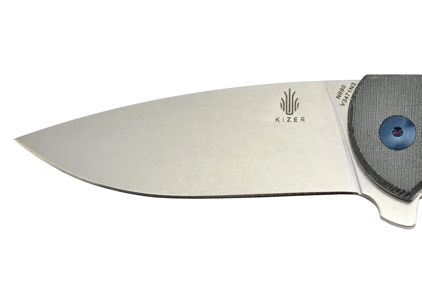 Kizer V3471N3 Gemini Par Ray Laconico Lame Acier N690 Et Manche Micarta 5 Kizer V3471N3 Gemini Par Ray Laconico Lame Acier N690 Et Manche Micarta – Image 3