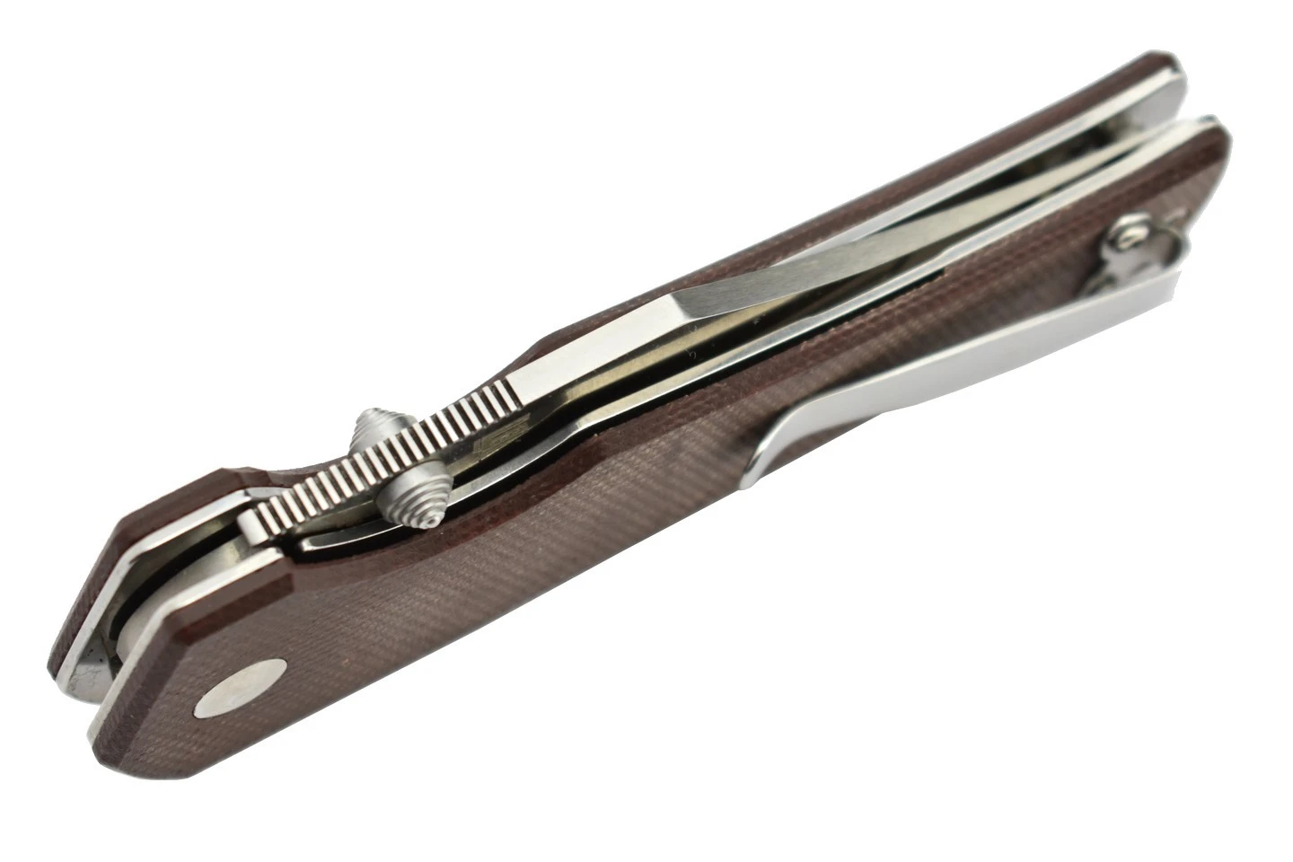 Kizer V3551N2 Junges Par Carlos Elstner Lame Acier N690 Manche Micarta Marron 7 Kizer V3551N2 Junges Par Carlos Elstner Lame Acier N690 Manche Micarta Marron – Image 5