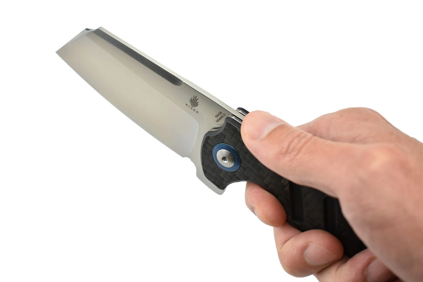 Kizer V5488C3 C01C XL Par Sheepdog Knives Lame 154CM Manche Fibre De Carbone 8 Kizer V5488C3 C01C XL Par Sheepdog Knives Lame 154CM Manche Fibre De Carbone – Image 6