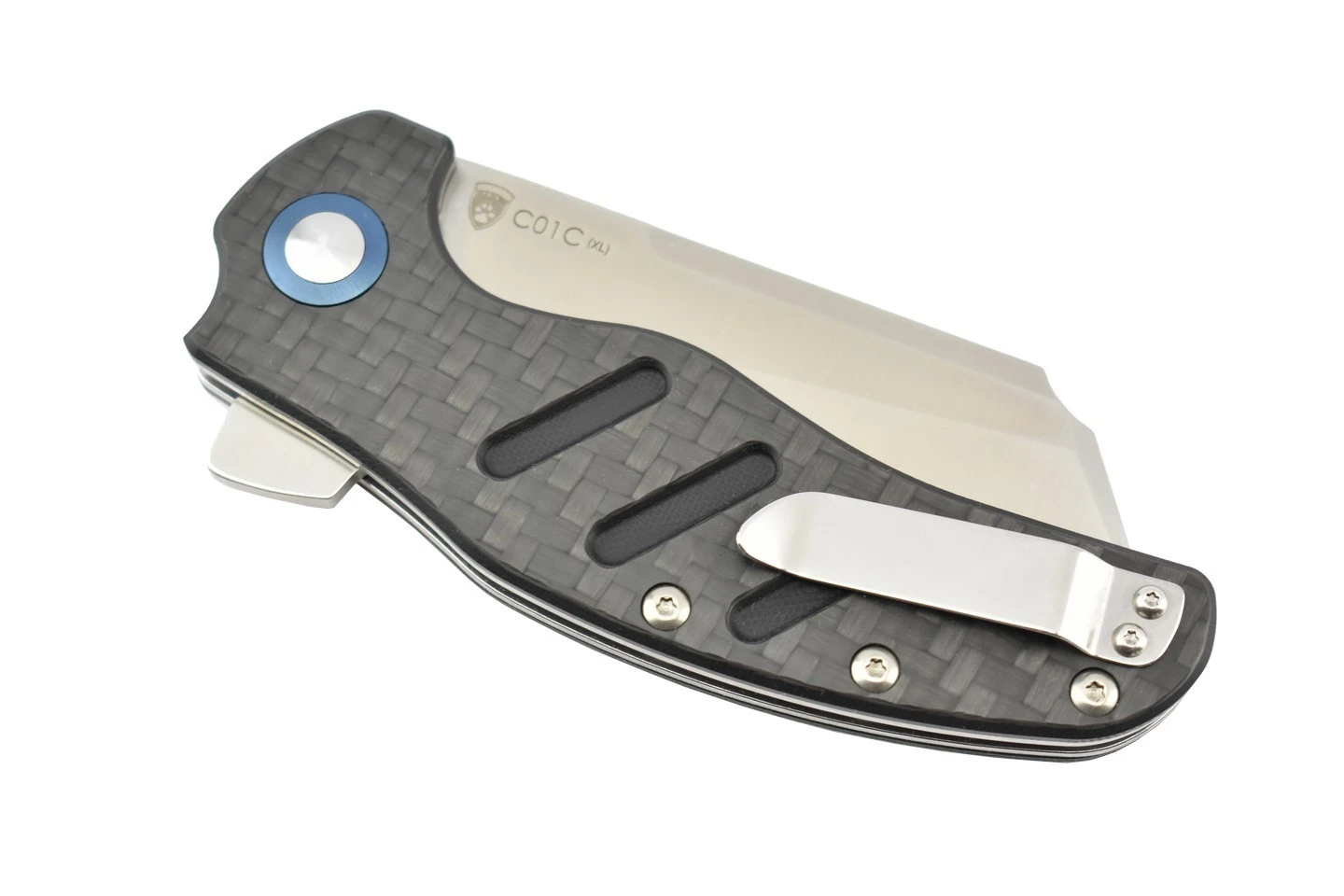 Kizer V5488C3 C01C XL Par Sheepdog Knives Lame 154CM Manche Fibre De Carbone 4 Kizer V5488C3 C01C XL Par Sheepdog Knives Lame 154CM Manche Fibre De Carbone – Image 2