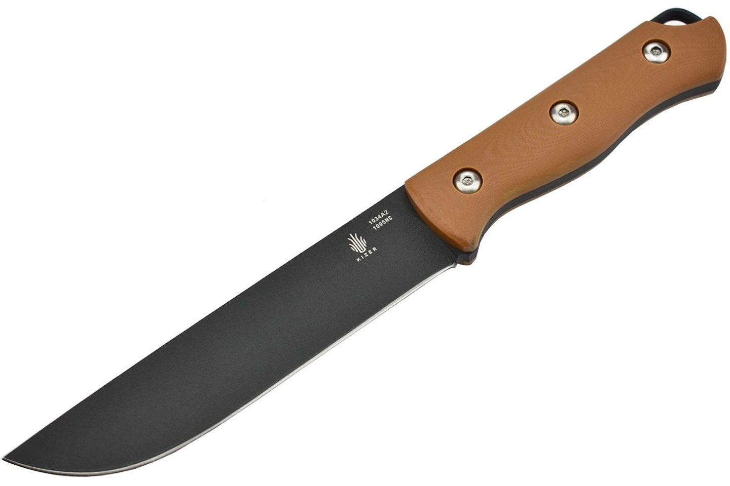 Kizer 1034A2 Bush Couteau à Lame Fixe Lame En Acier Carbone 1095 Et Manche En G10 3 Kizer 1034A2 Bush Couteau à Lame Fixe Lame En Acier Carbone 1095 Et Manche En G10