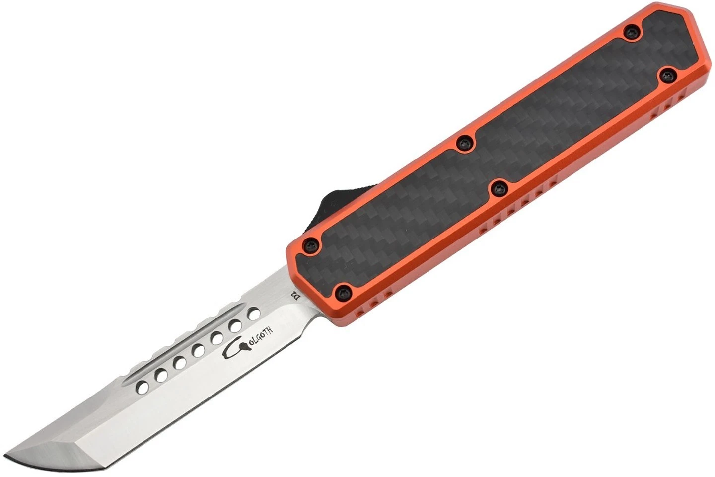 Golgoth G11D5 Orange. Couteau Automatique OTF Double Action 3 Golgoth G11D5 Orange. Couteau Automatique OTF Double Action