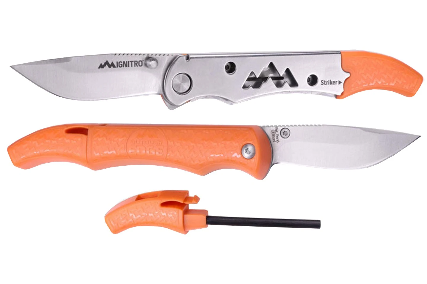 Outdoor Edge IG23C Ignitro Couteau De Survie Avec Allume-feu Et Sifflet Intégré 3 Outdoor Edge IG23C Ignitro Couteau De Survie Avec Allume-feu Et Sifflet Intégré