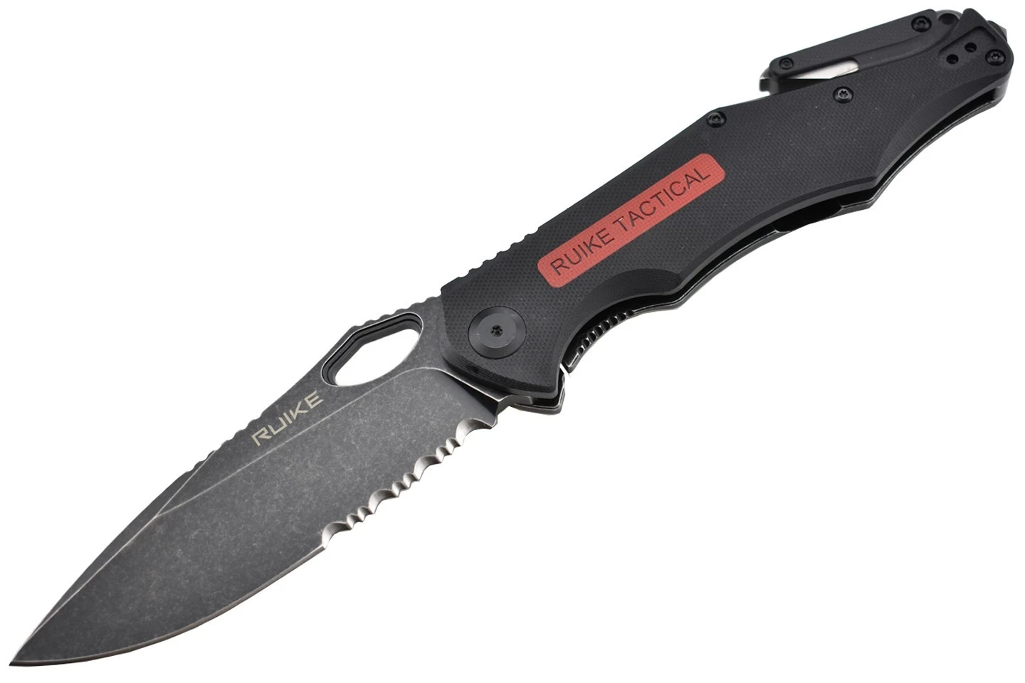 Ruike M195-B Tactical Rescue Lame Semi Dentelée Acier D2 Manche G10 3 Ruike M195-B Tactical Rescue Lame Semi Dentelée Acier D2 Manche G10