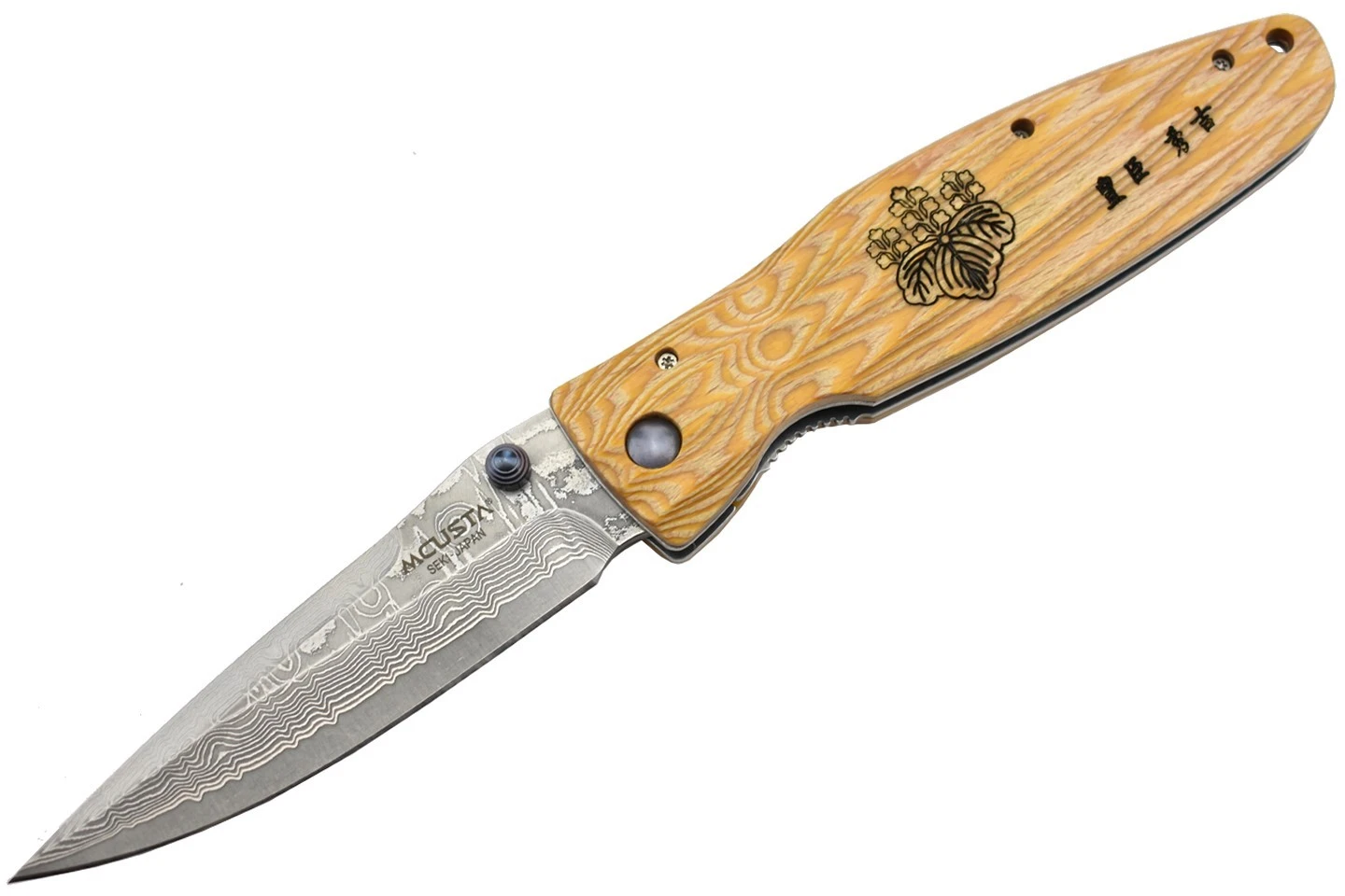 Mcusta MC-182D Sengoku Damas Pakka Wood Jaune 3 Mcusta MC-182D Sengoku Damas Pakka Wood Jaune