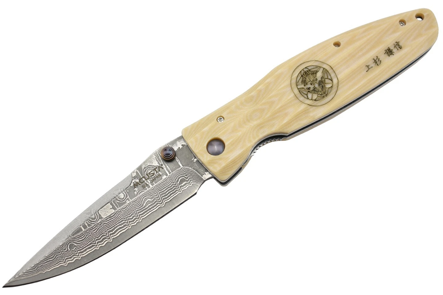Mcusta Sengoku MC-185D Damas Micarta Blanc 3 Mcusta Sengoku MC-185D Damas Micarta Blanc