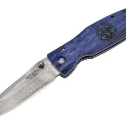 Mcusta MC-186D Manche Pakka Wood Bleu Et Lame Damas