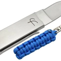 Fred Perrin MK114B Couteau Pliant Avec Porte-clés Paracorde Bleu
