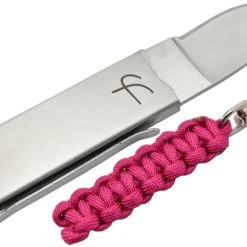 Fred Perrin MK114M Couteau Pliant Avec Porte-clés Paracorde Magenta