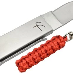 Fred Perrin MK114R Couteau Pliant Avec Porte-clés Paracorde Rouge