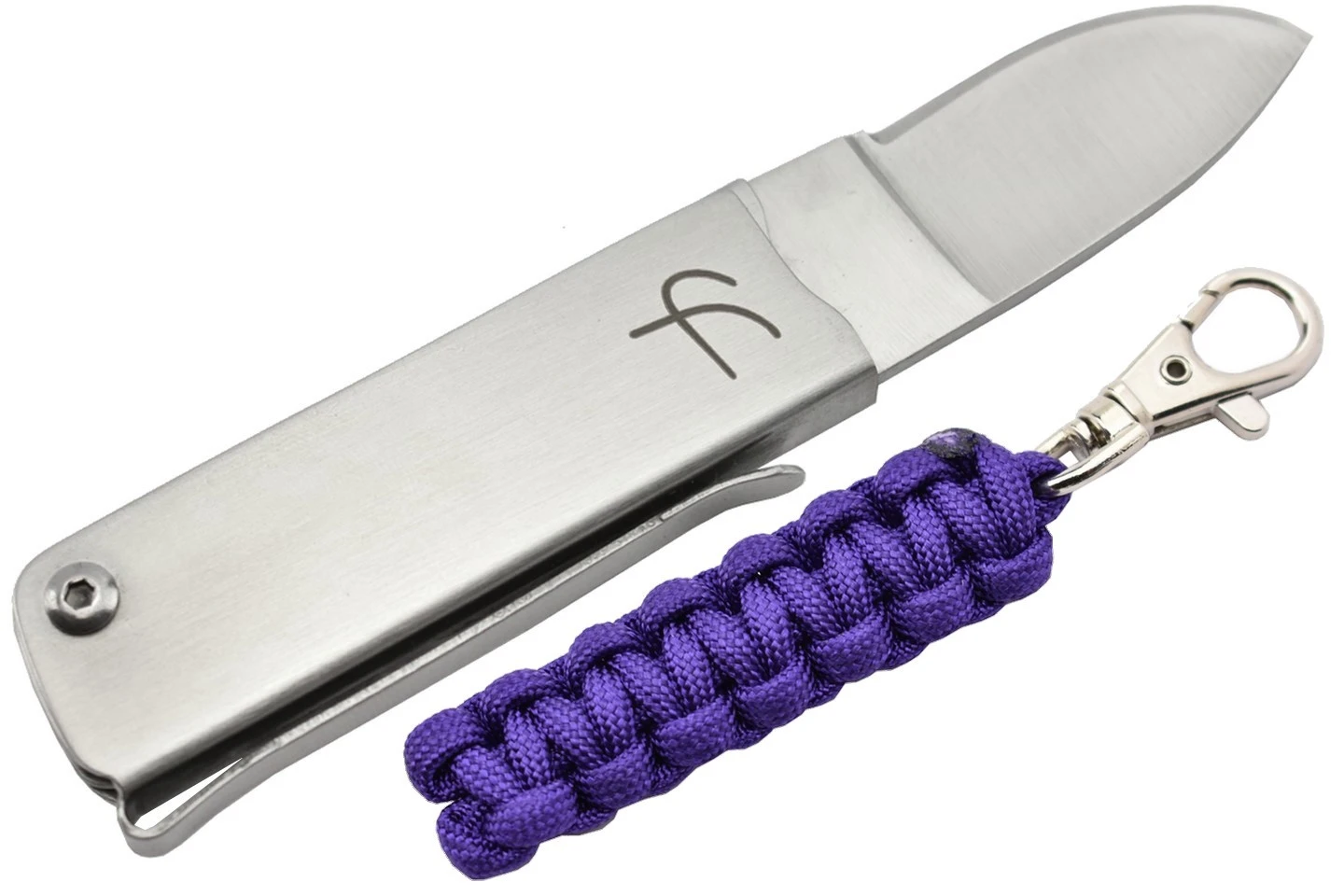 Fred Perrin MK114VIF Couteau Pliant Avec Porte-clés Paracorde Violet Foncé 3 Fred Perrin MK114VIF Couteau Pliant Avec Porte-clés Paracorde Violet Foncé