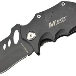 MTech MT-365BK - Couteau De Poche Noir En Acier 440