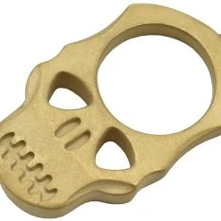 Maxknives PASKLS Poing Américain Skull En Laiton Finition Sablé