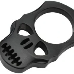 Maxknives PASKN Poing Américain Skull En Aluminium Noir