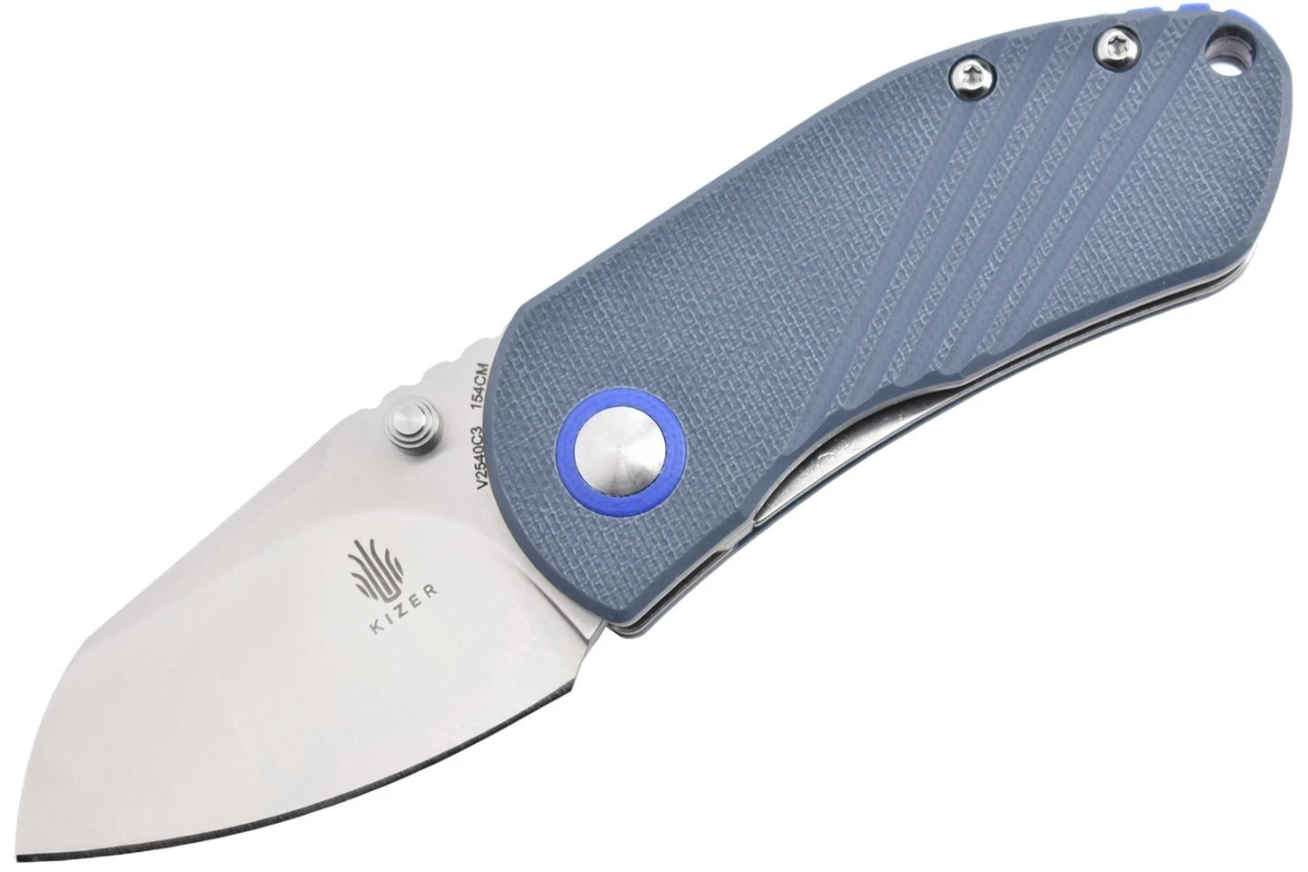 Kizer V2540C3 Par Justin Lundquist Lame Acier 154CM Manche G10 Bleu 3 Kizer V2540C3 Par Justin Lundquist Lame Acier 154CM Manche G10 Bleu