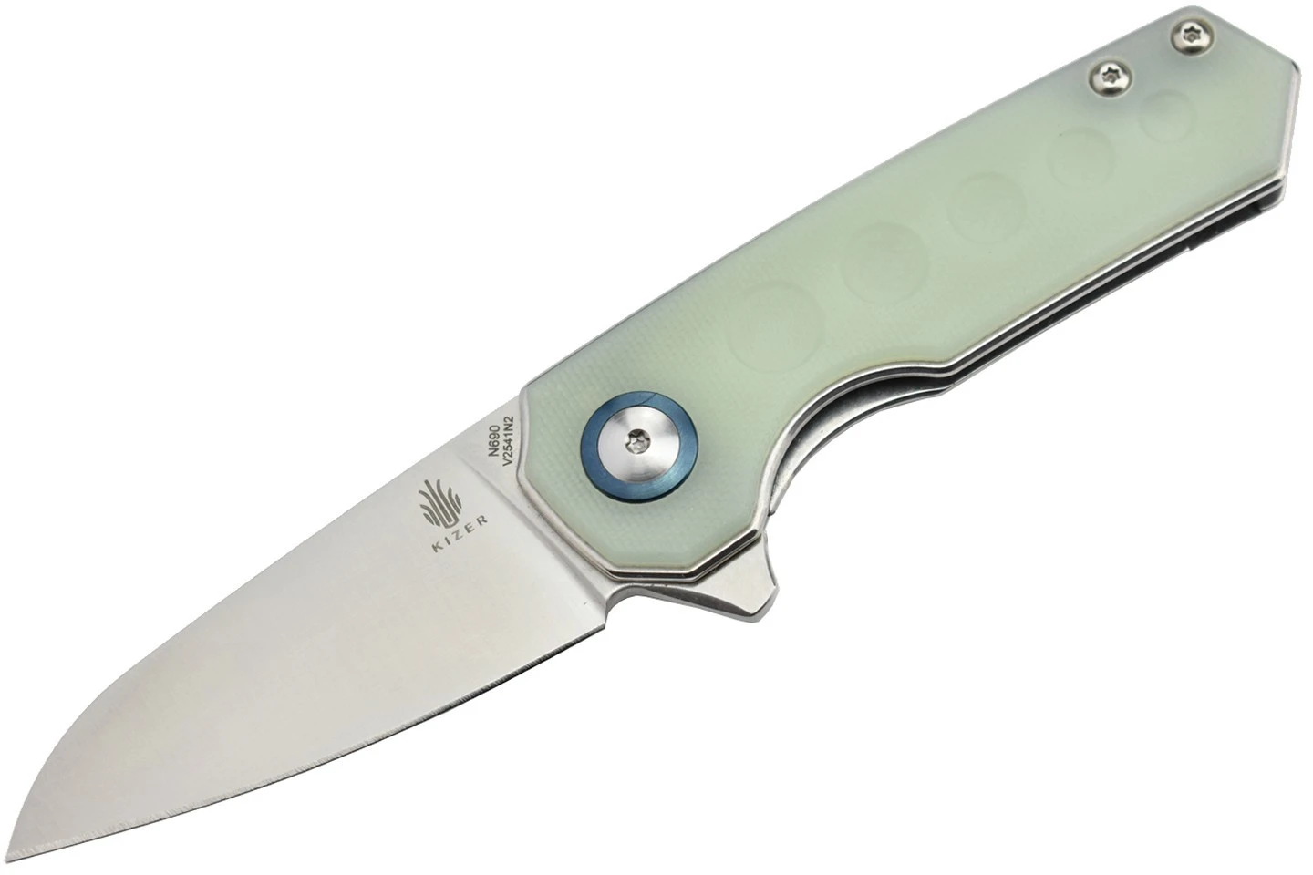 Kizer V2541N2 Lieb Par Azo Lame Acier N690 Manche G10 Translucide 3 Kizer V2541N2 Lieb Par Azo Lame Acier N690 Manche G10 Translucide