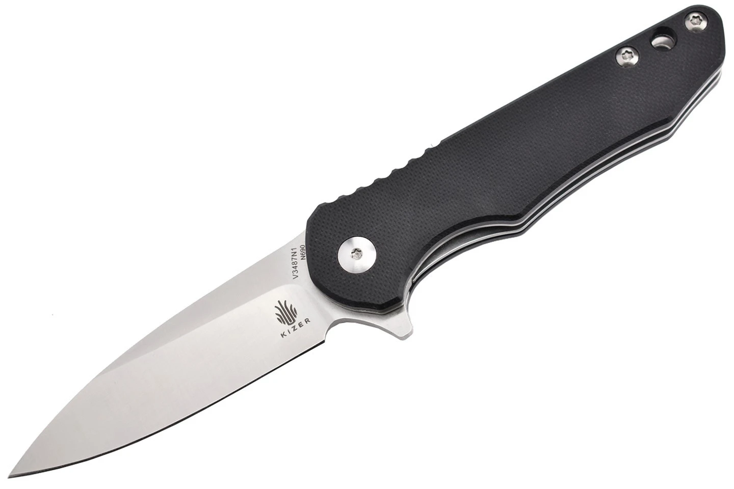 Kizer V3487N1 Barbosa Par Mikkel Willumsen Lame Acier N690 Manche G10 Noir 3 Kizer V3487N1 Barbosa Par Mikkel Willumsen Lame Acier N690 Manche G10 Noir